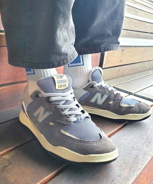 「New Balance」 ローカットスニーカー 26.5cm グレー×ホワイト メンズ_画像9