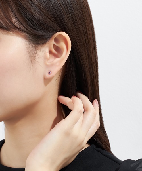 ピアス K10YG アメシスト ピアス レディースの画像