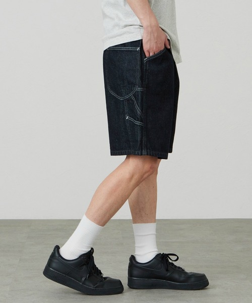 ワイドパンツ ジーンズ Lee/リー COMFY PAINTER SHORTS「SLIMからWIDEまで選べる4シルエット」 メンズ レディース | Lee | 20