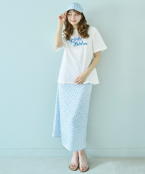 ☆yacco☆薄い水色のスカートとジャケットです❣ Cath Kidston（キャス・キッドソン） スカート サテンスカート Rose