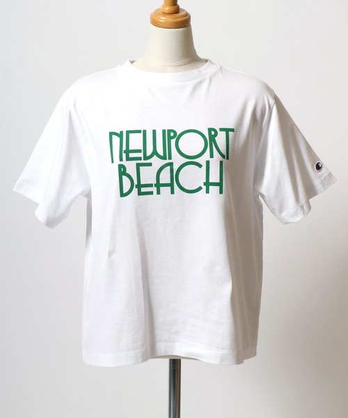 「Champion」 半袖Tシャツ M ホワイト レディース_画像2