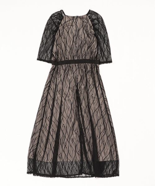 「TRUDEA」 半袖ワンピース MEDIUM チャコールグレー レディース_画像2