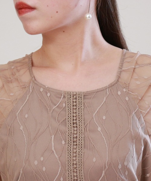 「TRUDEA」 半袖ワンピース MEDIUM チャコールグレー レディース_画像8