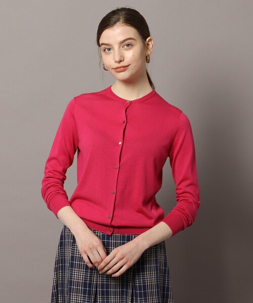「DRESSTERIOR」 ニットカーディガン 36 ベージュ レディース_画像2