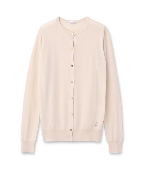 「DRESSTERIOR」 ニットカーディガン 36 ベージュ レディース_画像6