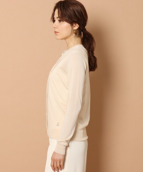 「DRESSTERIOR」 ニットカーディガン 36 ベージュ レディース_画像7