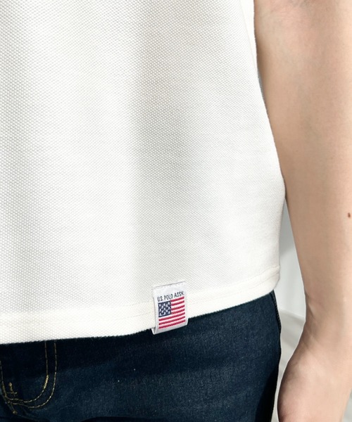 「U.S. POLO ASSN.」 半袖ポロシャツ M ネイビー レディース_画像7