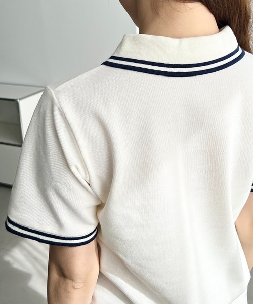 「U.S. POLO ASSN.」 半袖ポロシャツ M ネイビー レディース_画像9