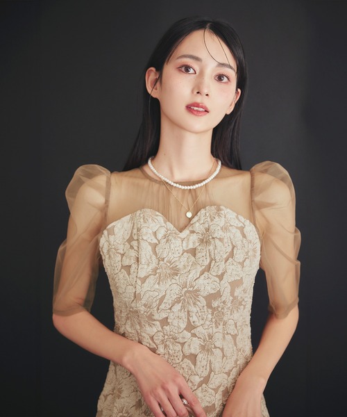 「darial」 半袖ワンピース L モカ レディース_画像7