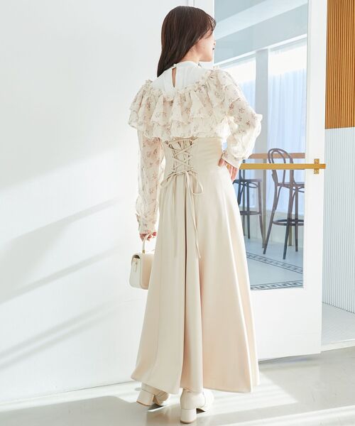 「MAJESTIC LEGON」 長袖ワンピース SMALL ベージュ系その他2 レディース_画像8