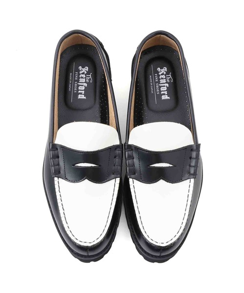 The Kenford Fineshoes ローファー 26 ブラック×ホワイト メンズ