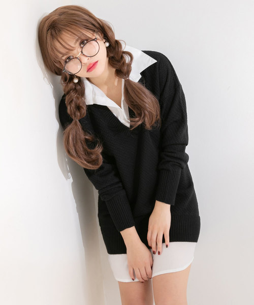 Diable baiser（ディアブルベーゼ） ワンピース シャツレイヤード