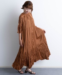 SweetMommy（スウィートマミー） ドレス シワ加工 サテンプリーツ