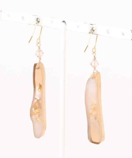 TONE（トネ） ピアス 「estela」アゲートスライス ピアス（W×G）(MA 