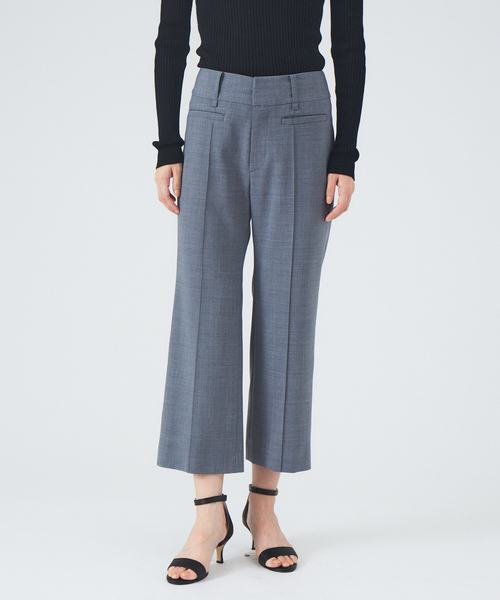 qualite（カリテ） パンツ ピンタックフレアパンツ レディース