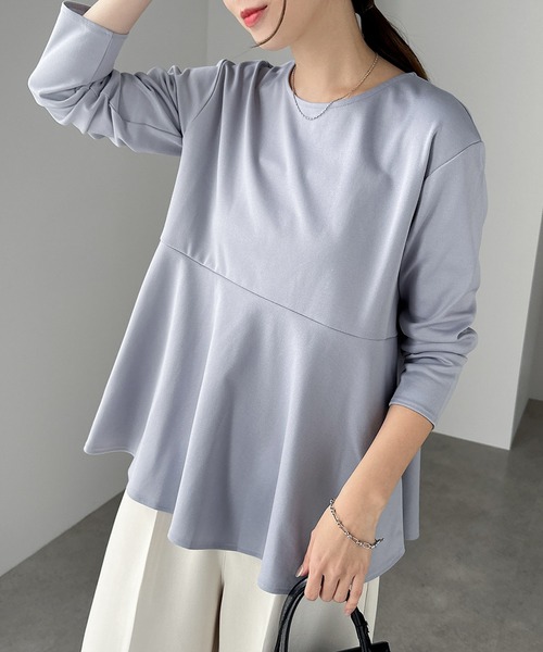 René ラベンダー色ペプラム長袖トップス34⭐️極美品⭐️ René