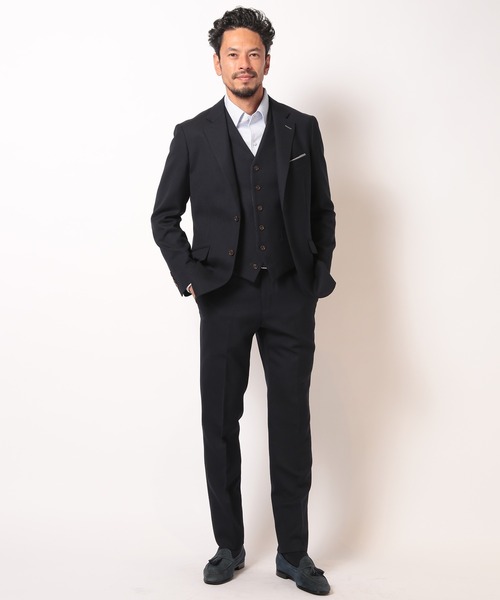 スラックス 「ACTIVE TAILOR」ミックスヤーン/ホップサックスラックス「セットアップ・スリーピース対応」 メンズ