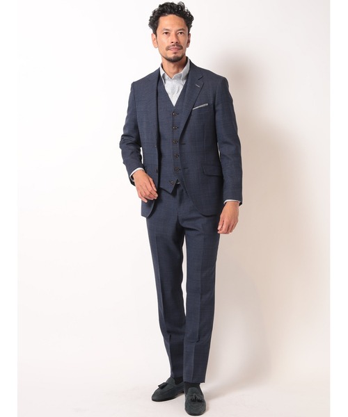 スラックス 「ACTIVE TAILOR」ミックスヤーン/ホップサックスラックス「セットアップ・スリーピース対応」 メンズ