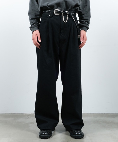 JieDa（ジエダ） ワイドパンツ ジーンズ WIDE ONE TUCK STRAIGHT DENIM