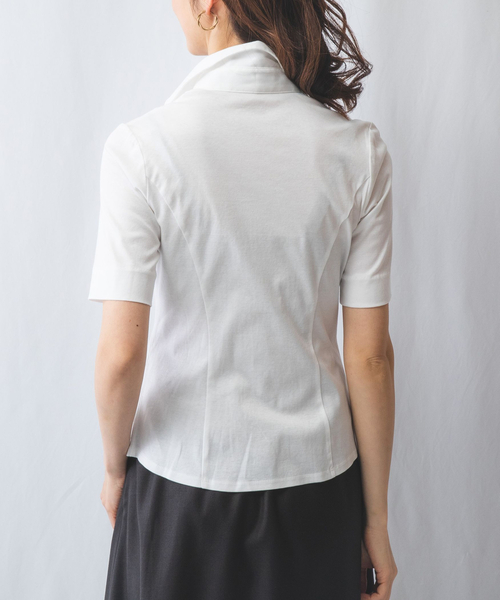tシャツ 「NARACAMICIE」衿付きフリルカットソーブラウス レディース NARACAMICIE tシャツ 「NARACAMICIE」衿付きフリルカットソー