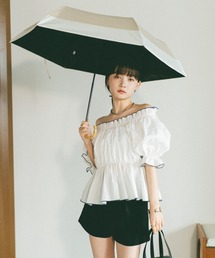 VANNIE U 折りたたみ傘 バイカラーバンブー折り畳み日傘/晴雨