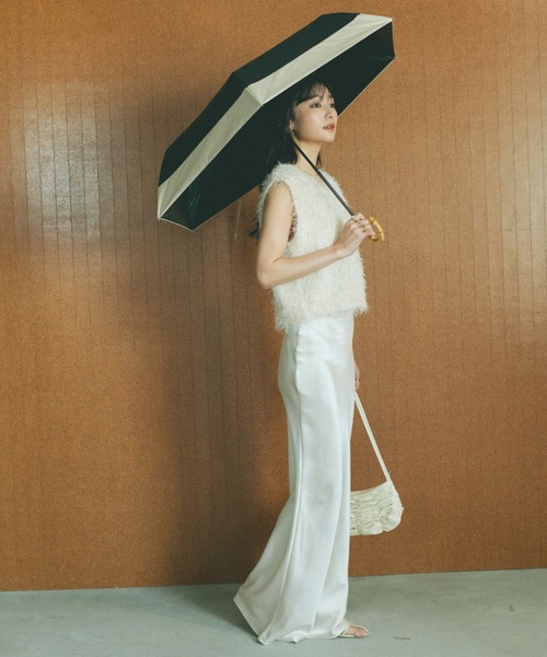 未使用】グレイシー 折り畳み傘 日傘 晴雨兼用 バイカラー バンブー 8