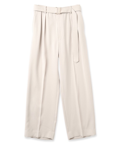 パンツ スラックス 23-AW-047　Double Satin 2 Tuck Wide Pants AW 047　Double Satin Tuck Wide