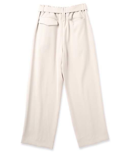 パンツ スラックス 23-AW-047　Double Satin 2 Tuck Wide Pants AW 047　Double Satin Tuck Wide