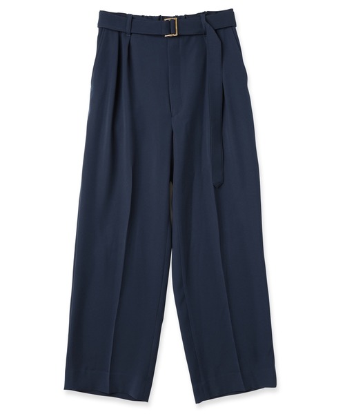 パンツ スラックス 23-AW-047　Double Satin 2 Tuck Wide Pants AW 047　Double Satin Tuck Wide