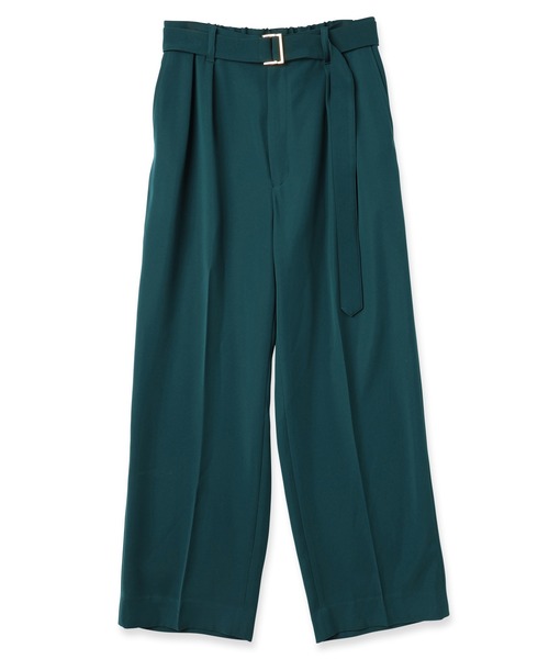 パンツ スラックス 23-AW-047　Double Satin 2 Tuck Wide Pants AW 047　Double Satin Tuck Wide
