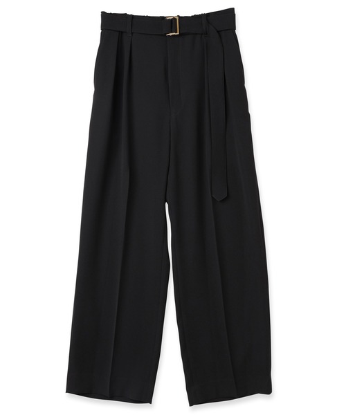 パンツ スラックス 23-AW-047　Double Satin 2 Tuck Wide Pants AW 047　Double Satin Tuck Wide