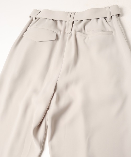 パンツ スラックス 23-AW-047　Double Satin 2 Tuck Wide Pants AW 047　Double Satin Tuck Wide