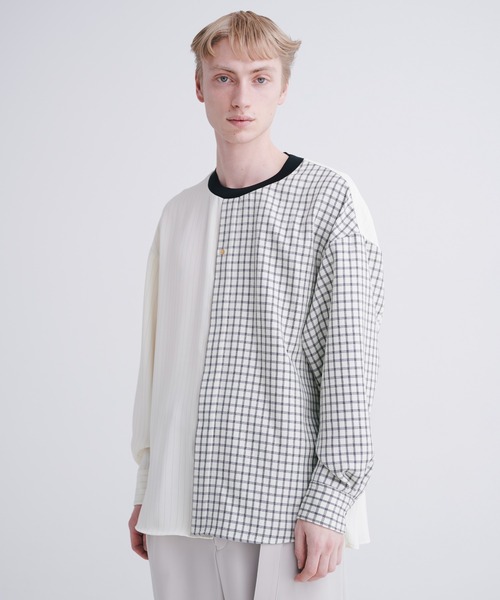 パンツ スラックス 23-AW-047　Double Satin 2 Tuck Wide Pants AW 047　Double Satin Tuck Wide