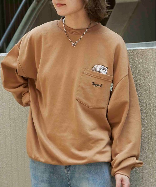 NO NEED（ノーニード） トレーナー スウェット アニマルポケット刺繍