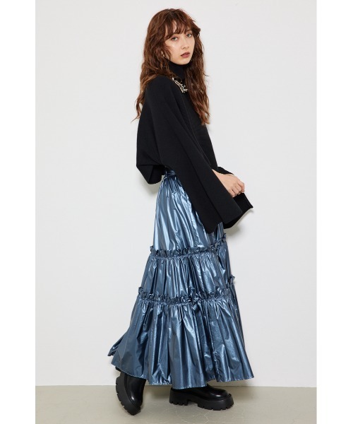 スカート シャイニーティアードスカート レディース : 76748074  