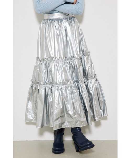 スカート シャイニーティアードスカート レディース : 76748074  