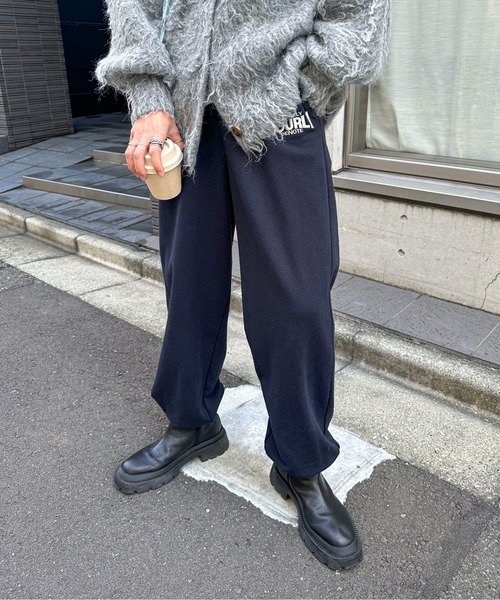 【SAVIER：サビアー】NY ロゴ刺繍 スウェットパンツ【セットアップ可能】