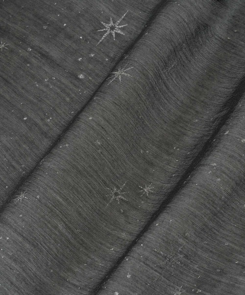 アナイ　anayi スターフロッキー　ブラウス　長袖　シャツ　ブラック　38 アナイ anayi スターフロッキー ブラウス 長袖 シャツ ブラック 38