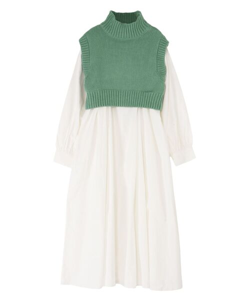 Ungrid ワンピース バックレースアップニットセットワンピース