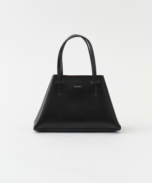 YAHKI☆ブラックレザーハンドバッグ☆スクエアバッグ☆美品 美品】 YAHKI ブラック レザー トートバッグ スクエア - メルカリ