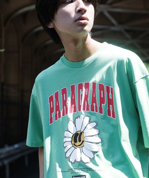 Paragraph（パラグラフ） tシャツ 」 サークル ロゴ プリント Tシャツ