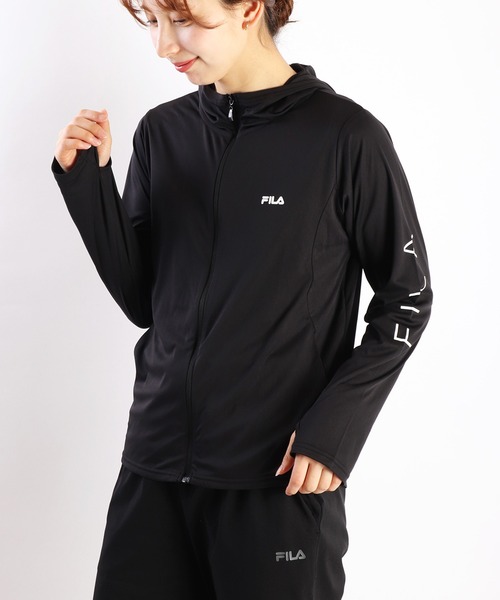 フィラパーカー FILA ジャージ 接触冷感 軽量スムース 長袖 ジップパーカー 薄手