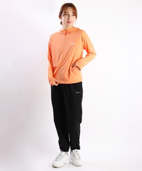 フィラ セットアップ ＸＬ オレンジ FILA（フィラ） ジャージ 接触冷感 軽量スムース 長袖 ジップパーカー