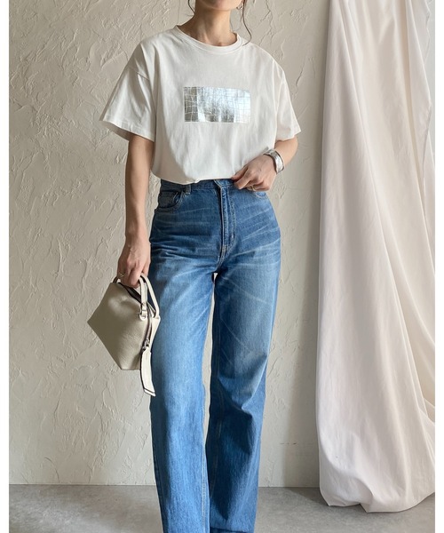 She's Closet tシャツ オーバーサイズヴィンテージロゴ半袖メタリック