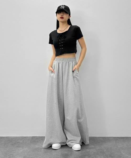 ▼ゆゆページ△ LVEU. スウェットパンツ ジャージ 「LVEU.」スーパーワイド