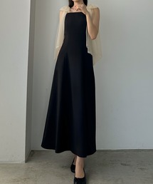 チュールカシュリボンキャミワンピース チュールカシュリボンキャミワンピース