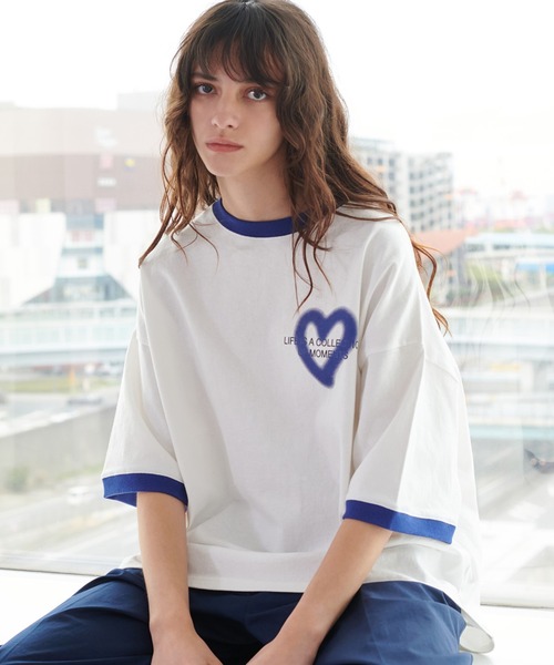 ONCILY tシャツ HEART LOGO RINGER T-SHIRT / ハートロゴ