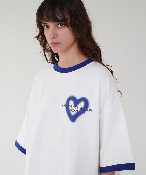 ONCILY tシャツ HEART LOGO RINGER T-SHIRT / ハートロゴ