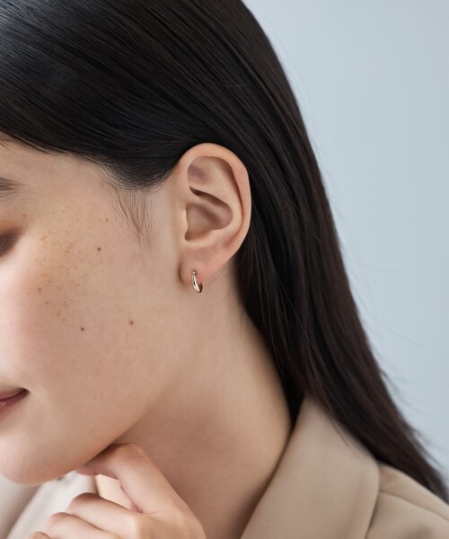 美品　jouete フープピアス K10YG Jouete（ジュエッテ） ピアス K10YG フープピアス プランプ レディース