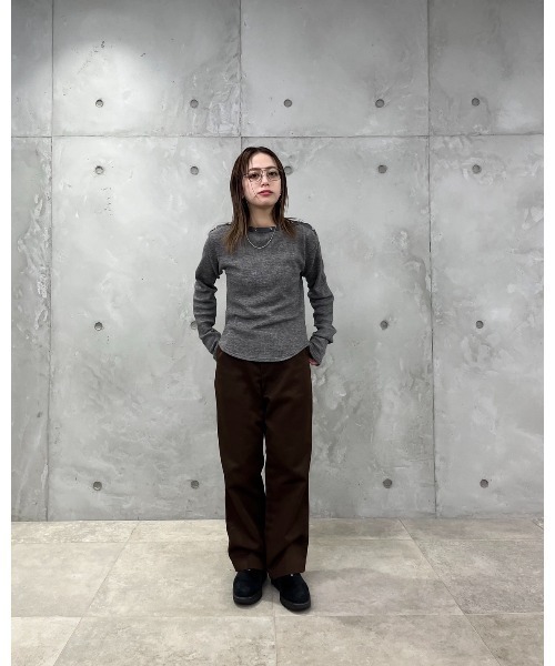 tシャツ EYELET WAFFLE BOATNECK L/S TOPS レディース M TO R tシャツ EYELET WAFFLE BOATNECK L/S TOPS レディース
